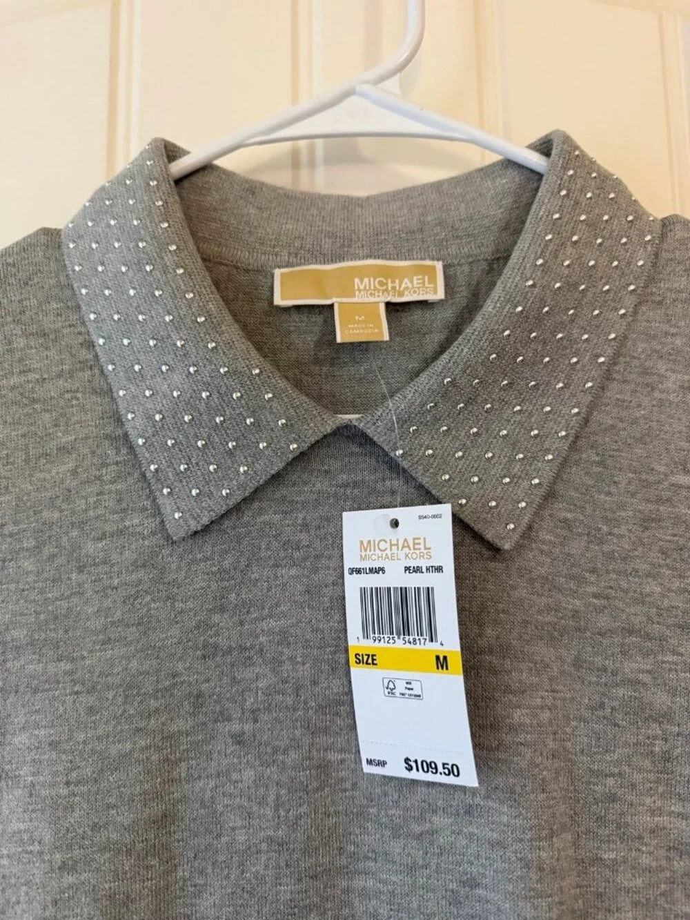 MICHAEL KORS Women's Collared Polo Sweater NWT